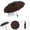 Parapluies Entièrement Automatique Parapluie Hommes Femmes Anti Uv Pluie Double Couches Coupe-Vent 10 Côtes Forte Grand Parasol Pliant