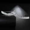 Bijoux Luoteemi Shinnig Bridal Wedding Tiara Clear Cz Crystal Decoration Femme Bride Cumbic Zirconia Queen Diadem Crown