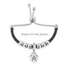 Bracelets de charme Summer Fashion Jewelry Lock Key Leather Brand Womens Bracelet Handmade PERAS Drop Delivery Dheky