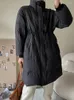 Женские траншевые пальто свободно подходит для бежевого размера большие размеры длинные вниз в рукаве с капюшоном теплые женщины Parkas Fashion Tide осень зима 2023 C413