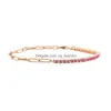 Braccialetti di collegamento a catena Uilz Classic Gold Color Ladies Bracciale tennis con zirconi cubici Women Girl Fashion Box Jewelry Bangles On Hand Dr Dhdmg