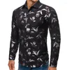 Camicie casual da uomo 2023 Marca Primavera Fiori di lusso Camicia da uomo a maniche lunghe Slim Fit Streetwear Abito sociale Moda uomo Jersey