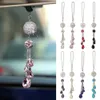 Nieuwe auto achteruitkijkspiegel hanger metalen kristallen bol diamant decoratieve suspensie hangende ornamenten auto strass interieur styling