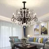 Lustres lustre en cristal moderne salon bougie lampe décorative fer Art Vintage plafond salle à manger chambre lumière