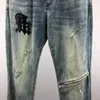 Neue Designer Herren Jeans Skinny Hosen Casual Luxus Jeans Männer Mode Distressed Ripped Slim Motorrad Moto Biker Denim Hip Hop PantsQ16