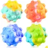 Decompressiespeelgoed Anti Drukpopper Sensory Toys 3D Squeeze Pop Ball zijn fidget badballen voor kinderads gedurende 1 jaar Drop Dhd74