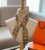 Cachecol feminino de design de luxo, lenços de bolsa de moda, gravatas, feixes de cabelo, material de seda Envoltórios tamanho: 7 * 120 cm