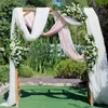 Party Decoration 70x600 cm Chiffon Curtain Tulle Drapery Outdoor Wedding Backdrop Decor Halloween Event Garn Veil Pography Props