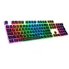 Accessoires Pudding Keycaps Double Shot Backlit PBT Noir blanc DIY Clavier mécanique Claviers Full Set avec 68 87 104KEY