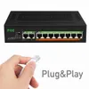 Besturing POE -netwerkschakelaar met SFP Ethernet -schakelaar voor IP -camera/draadloze AP/CCTV -camera AI Smart Switch