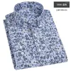 Men's Casual Shirts 2023 Men Shirt Long Sleeve Cotton Oxford Floweral Fashion Cloth Soft Anti-Wrinkle Skin Friendly 3D Cutting DA510