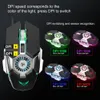 Myszy 6 przycisków gier USB Profesjonalny profesjonalny mysz gier z chłodzeniem wentylatora 6400dpi RGB dla laptopa komputera PC PC Gaming Mushing