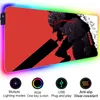 Коврик для мыши Berserk Guts Gamer Gaming Mouse Коврик для мыши Rgb Company Аксессуары Kawaii PC Gamer Mouse Коврик с подсветкой Светодиодный настольный коврик