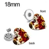 Dangle Earrings LOVE MOM Sunflower Happy Easter 12mm 18mm Snap Button Heart Acrylic Eardrop Ear Stud DIY Jewelry R2040