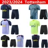 2023 2024 Hot Spurs 짧은 슬리브 스포츠웨어 축구 세트 훈련 셔츠 토트넘 셔츠 케인 운동복 축구 Chandal Futbol 성인 생존
