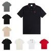 Merk heren top borduurwerk korte mouw solide kleur poloshirt heren poloshirt slank heren shirtm-xxl