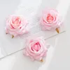 Decorative Flowers 100PCS Wholesale Artificial Roses Wedding Wall Scrapbooking Home Decoration Accessories Christmas Garland Cake Material