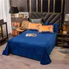 Set di biancheria da letto di design arancione di lusso set di copripiumino matrimoniale in seta stampata a cavallo in oro