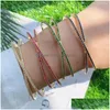 Armreif 3 Stücke Zierliche Colorf Cz Manschette Armreifen Für Frauen Mädchen Minimalistische Geometrische Form Armband Punk Schmuck Drop Lieferung Armbänder Dh3Su