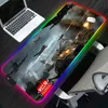 Pads Hot War Thunder RGB muismat gaming accessoires snelheid toetsenbord bureaumat mini pc antislip kantoor desktop gamer toetsenbord muismat
