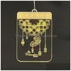 Andere feestelijke feestbenodigdheden Eid Mubarak LED Hanglampen Batterij aangedreven Decoratielamp Ramadan 3D Acryllampen Hanger Musli Dhxjr