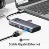 허브 오리코 타입 C 4K60Hz 도킹 스테이션 USB 3.0 RGB 허브 HDMICAMPATIBLE DP1.4 PD100W 어댑터 MacBook Huawei Mate 용 SD TF 스플리터