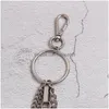 Keychains Bedanyards 2023 Long Metal Wallet Bellet Chain Rock Punk Troushers Bords Hipster Beads Keychain Ring Clip Keyring Hiphop Jeans ACCE DHKE0