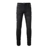 Herrendesigner Denim Jeans Fashion zerrissener schlanker Fit Jean Herren Motorrad Biker Hosen High Street Hip Hop Distelte zerstörte Denim Jean Jogger Hosen