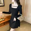 Casual Dresses In Spring The High-end Exquisite Sense Of Senior French Temperament Hepburn Wind Party Led Waist Skirt Dress
