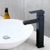Смесители раковины для ванной комнаты антикварная черная краска из нержавеющей стали над столешницей квадрат квадрат и холодный смеситель