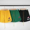 Designer Kort mode Fritidskläder Strandshorts Nischmode Rhude Flerfärgat tryckt High Street Style Dragsko Dubbellagers Sportshorts Raka ben Pa