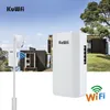 Routers Kuwfi Router Outdoor 300 Mbps Bridge WiFi sans fil extérieur P2P 1km Repeater WiFi sans fil CPE avec adaptateur POE 24V pour la caméra IP