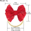 Solid Color Bowknot Baby Girl Headband Infant Elastic Nylon Hair Bands Newborn Infant Kid Diy Accessories Birthday Gift