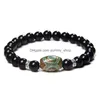 Beaded Strand Natural Stone Beads Bracelet Men Tibetan Dzi Aagtes Charm For Women Nce Healing Yoga Buddha Jewelry Drop Delivery Brace Dhtyn