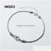 Cavigliere Miqiao Bracciale Sulla Gamba Catena Delle Donne 925 Sterling Sier Femmina Thai Beanie Piede Gioielli Di Moda Per Le Ragazze Drop Delivery Dhbqn