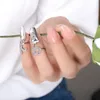 12 Stücke Personalisierte Mode Kreative Offene Finger Joint Ring Für Frauen Intarsien Strass Nagel Abdeckung