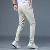 Mäns byxor 2023 Spring Summer Men's Straight Casual Business Fashion Khaki Gray Blue Black Solid Color Trousers Plus Size 28-38