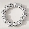 Charm Bracelets Resin Wrold Cup Football For WomenVolleyball Ball Sports Hobby Jewerly Friendship Bracelet