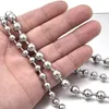 Chains MENS Bead Ball Chain Choker Necklace Women Jewelry Accessories For Christmas Gift Party Stainless Steel WN040