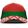 Casquettes de baseball Biélorussie Homme Jeunesse Chapeau Gratuit Personnalisé Nom Numéro Imprimer Po Pays Diy Nation Russe Drapeau Biélorusse Casual Casquette De Baseball