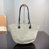 beach totes Straw Bag Shoulder Bags Handbags Plain Knitting Crochet Embroidery Open Casual Tote Straps Leather Floral Fashion Women Purse