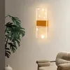 Lampada da parete retrò lunga applique led esagonale arredamento camera da letto apparecchio applique montaggio luce