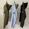 Vestes à capuche CP pour hommes, vestes de printemps et d'automne 2023, décoration de lentilles multi-poches, matériau en coton, fermeture éclair décontractée Thin790