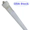 Bombilla de tubo LED 8 pies 4 filas de LED, T8 144 W Pin único FA8 Base Luces de tienda LED 250 W Reemplazo de lámpara fluorescente Potencia de doble extremo, blanco frío 6500 K oemled