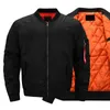 Casual men tracksuit plus size stand collar zipper bomber nylon jacket