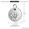 Charms 10Pcs/Lot 316L Stainless Steel Sier Color Cut Out Om Yoga Lotus Sun Pendants For Jewelry Making Diy Handmade Drop Delivery Fi Dhevm