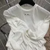 ミミU Tシャツデザイナー服女性Tシャツ長袖の丸いネックレタープリントセクシーなトップティーレームカジュアルストリートウェア