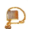 Hangende kettingen 2023 nevklaces voor vrouwen amulet geel kwarts citrine hangers met kristal pendulum femme vintage choker stenen 1 pcc