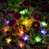 Kerstdecoraties Cherry Blossom Solar Lamp Fairy String Lights Waterproof slingerdichte jaar ornamenten Navidad Garden Patio Tree