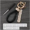 Keychains Lanyards Antilost Practical Fashionable Shining Rhinestones Car Keychain Birthday Gift Drop Delivery Fashion Accessories Dh9C6